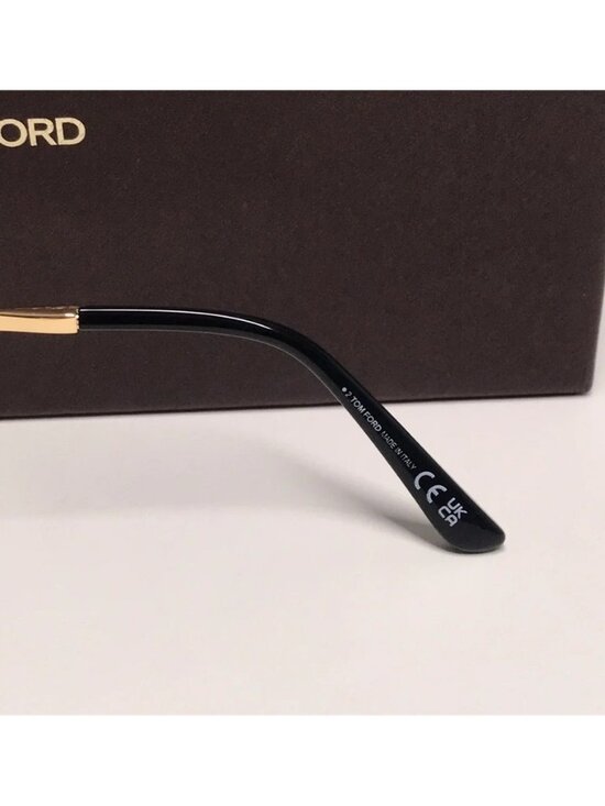 NEW AUTHENTIC Tom Ford Gold and Black Women\'s Sunglasses TF1158 30A main image 7
